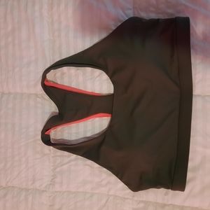 Fabletics Olive & Coral Sports Bra, Large